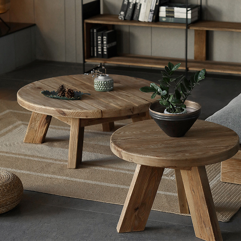 European Style Rustic Furniture Reclaimed Coffee Table Modern Wooden
