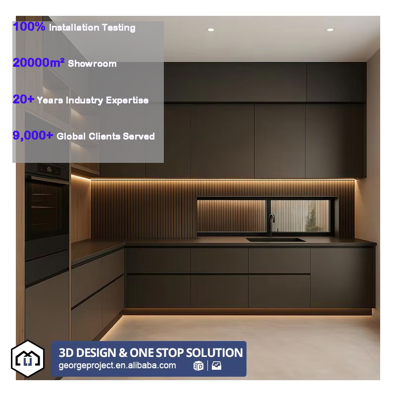Philippine Project Modern Minimalistic Designs Small Complete Home Furniture L Shaped Melamine Unit Cabinets Kitchen With Sink