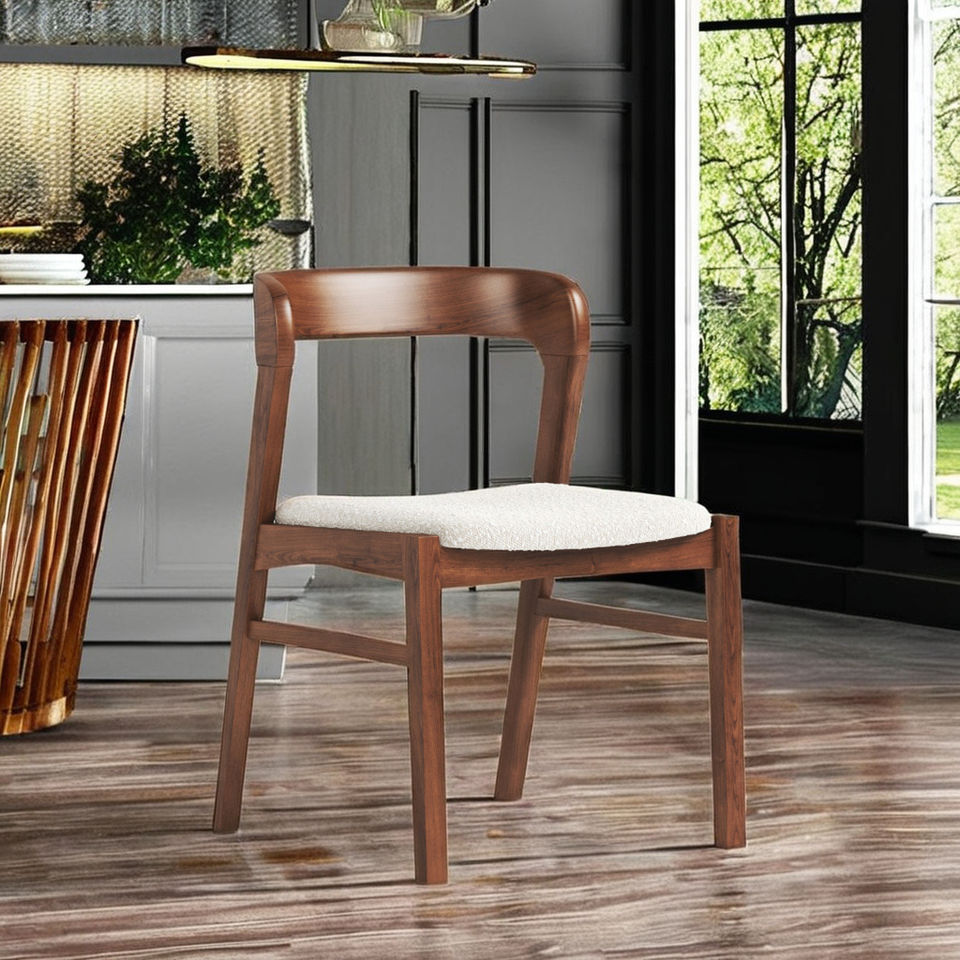 BJORN Modern Dining Room Furniture Quality Mid-Century Design Style Ash Wood Dining Chairs Padded Seat Light Use Home Furniture