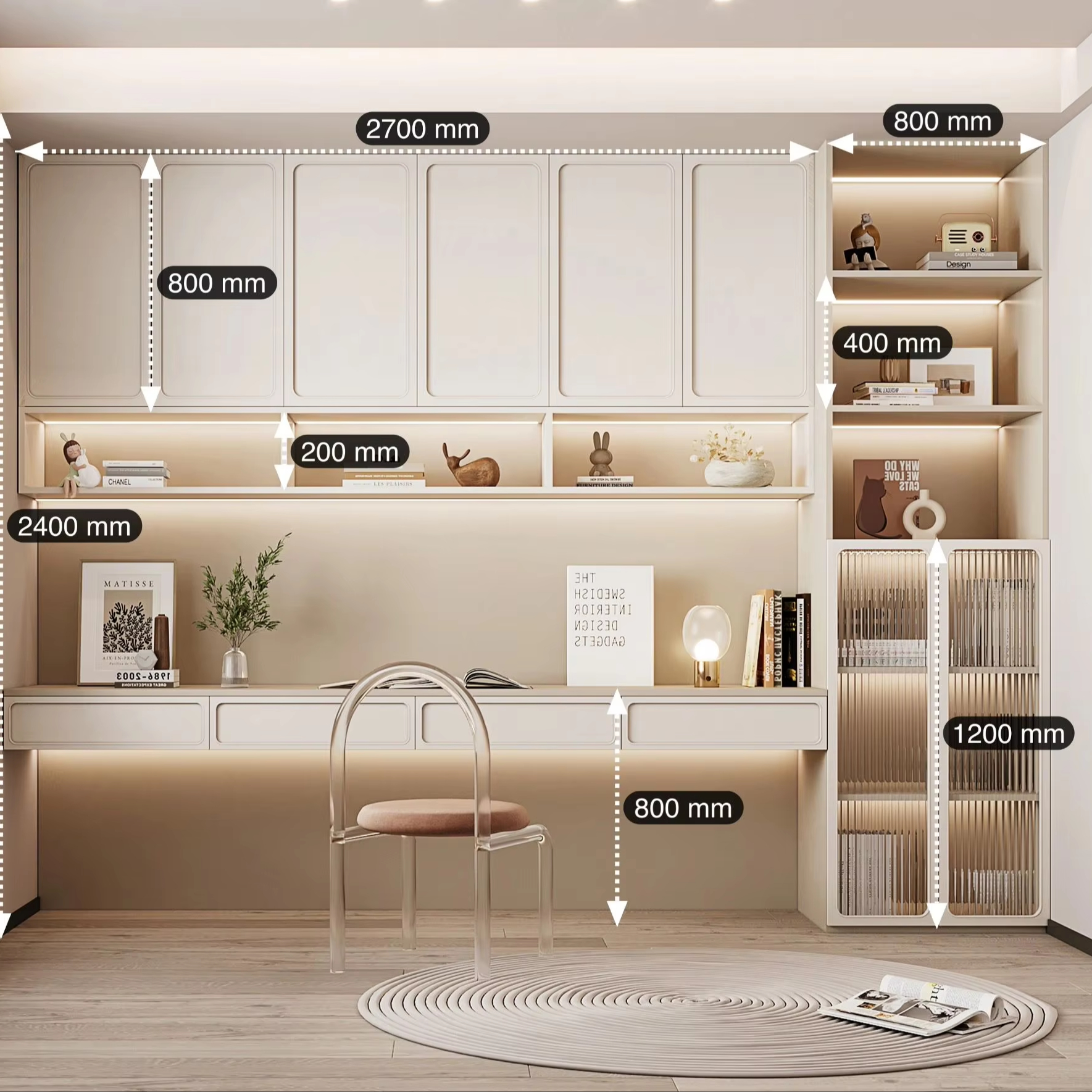 Stylish Bookcase, Unique Design, Add Artistic Touch