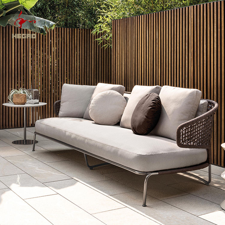 High Quality Waterproof Aluminum Rattan Patio Lounge Sofa Outdoor Furniture Sofa Garden Chair Set